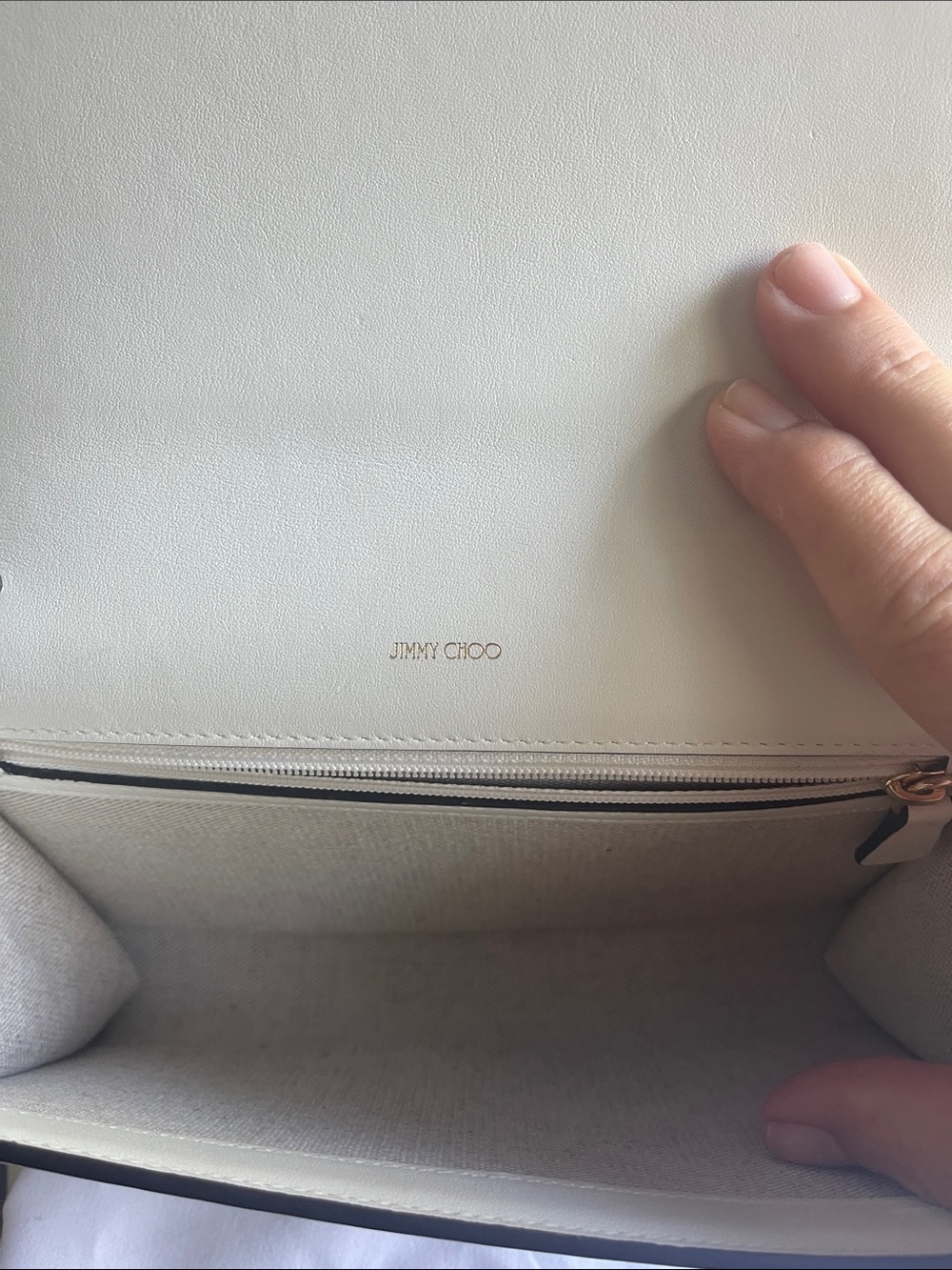 Jimmy Choo Milk White Leather Crossbody Bag - Picture 2 of 4